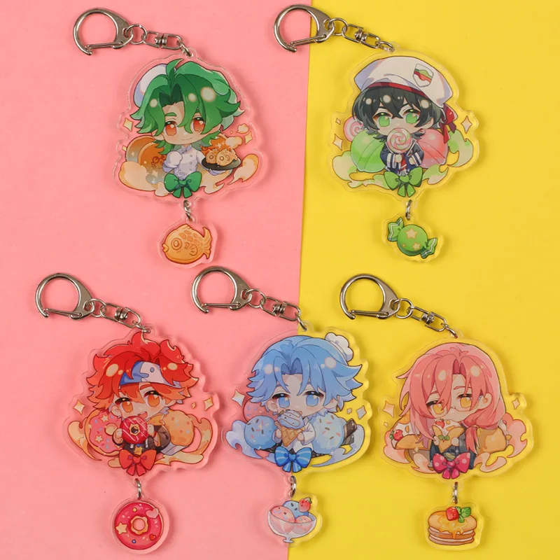 

Anime SK∞ SK8 The Infinity Skateboard Acrylic Keychain Kyan Langa Miya Cherry Blossom Joe Q Version Character Keyring Fans Gift