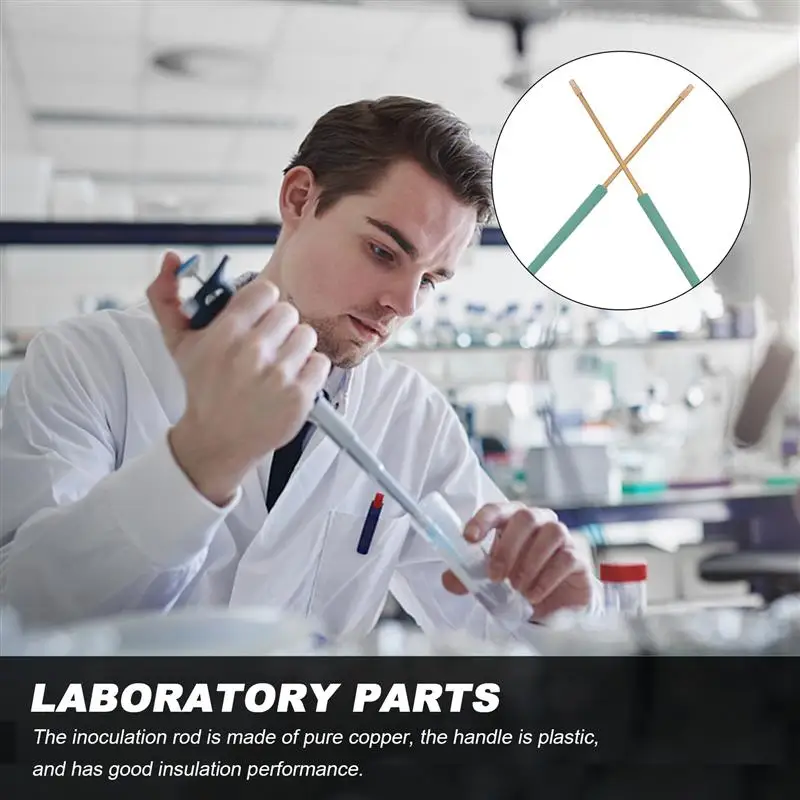 2 stücke Mikrobiologie Inoculation Stange Labor Werkzeug Labor Teile Labor Gerät Inoculation Nadel Inoculation Ring