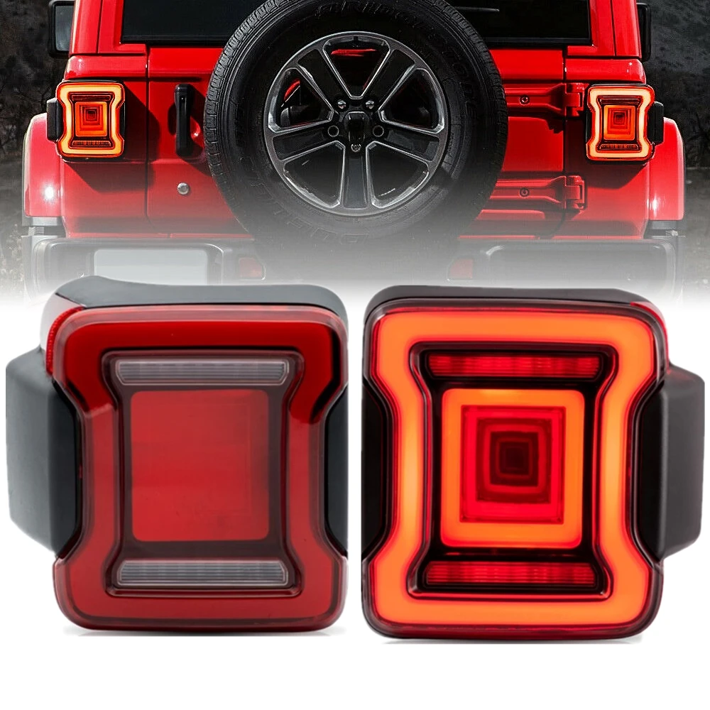 

New Led Rear Lights For Jeep Wrangler JL 2018 2019 Taillight Dynamic Turn Signal Indicator Running Brake Reverse Light Tail Lamp