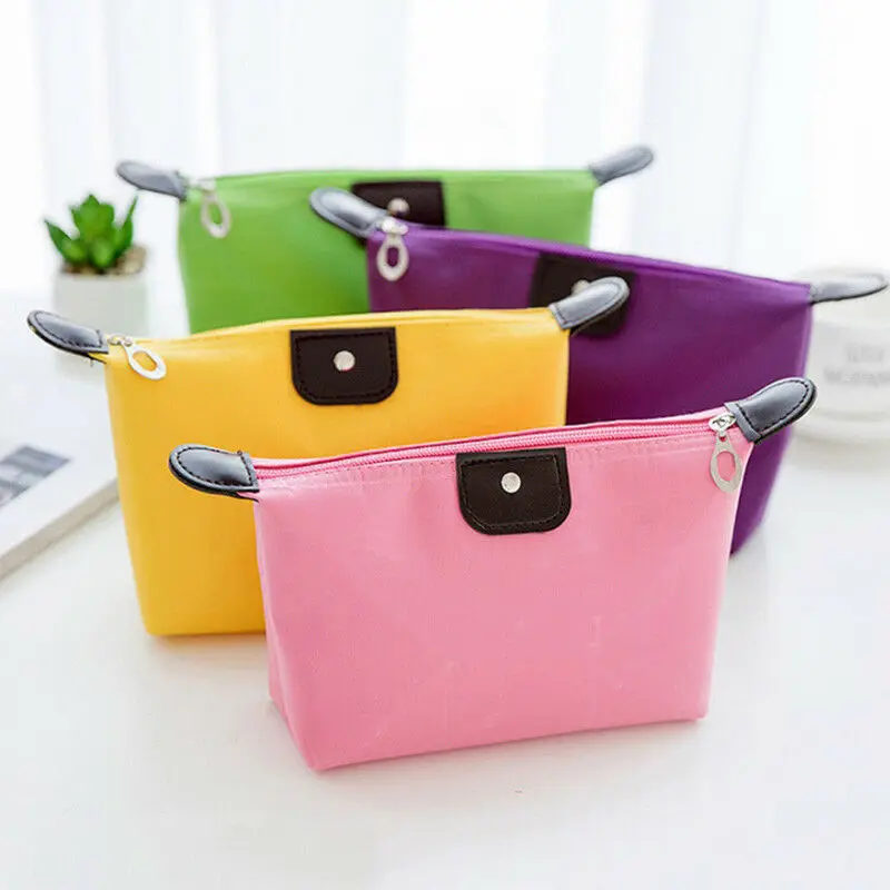 Women Travel Toiletry Make Up Cosmetic Pouch Bag Waterproof Nylon Wash Bags Clutch Case Cosmetic Bag Makeup Organizer