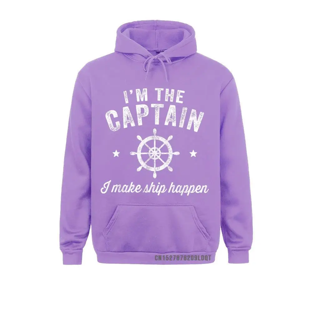 Men Discount Hoodies Lovers Day Sweatshirts Printed On Long Sleeve I'm The Captain I Make Ship Happen Funny Boating Clothes