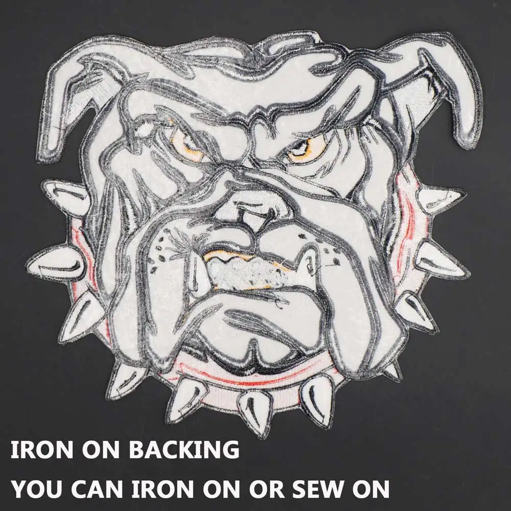 Parche bordado Bulldog punk estilo táctico MOLLE para ropa militar - imagen 4