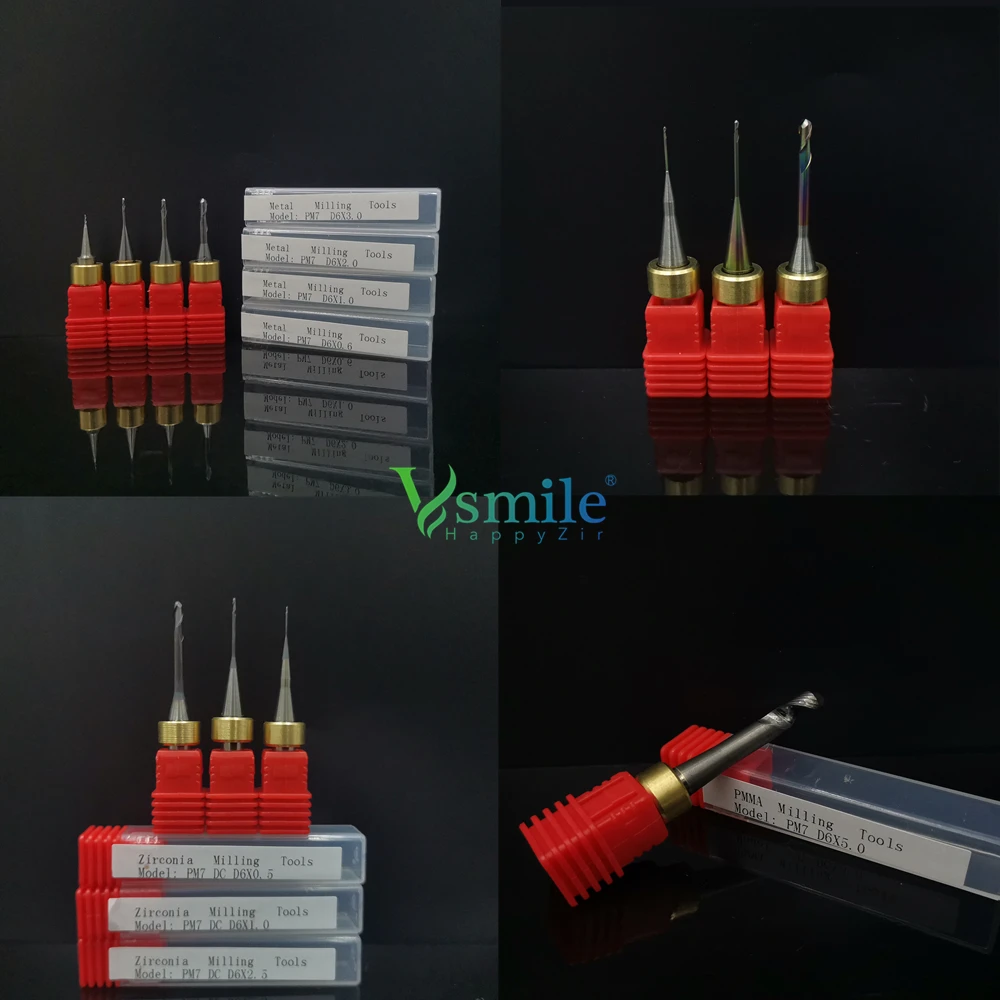 PM7 PM3 Tungsten Carbide Ivoclar PrograMill System Tool Mill Metal PMMA Zirconia