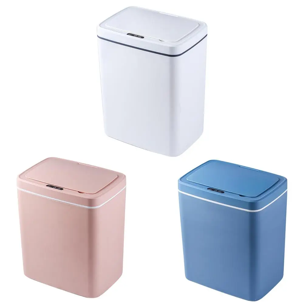 

16L Automatic Non-contact Smart Trash Can Infrared Motion Sensor Trash Can For Household Covered Living Room Kitchen Bathroom