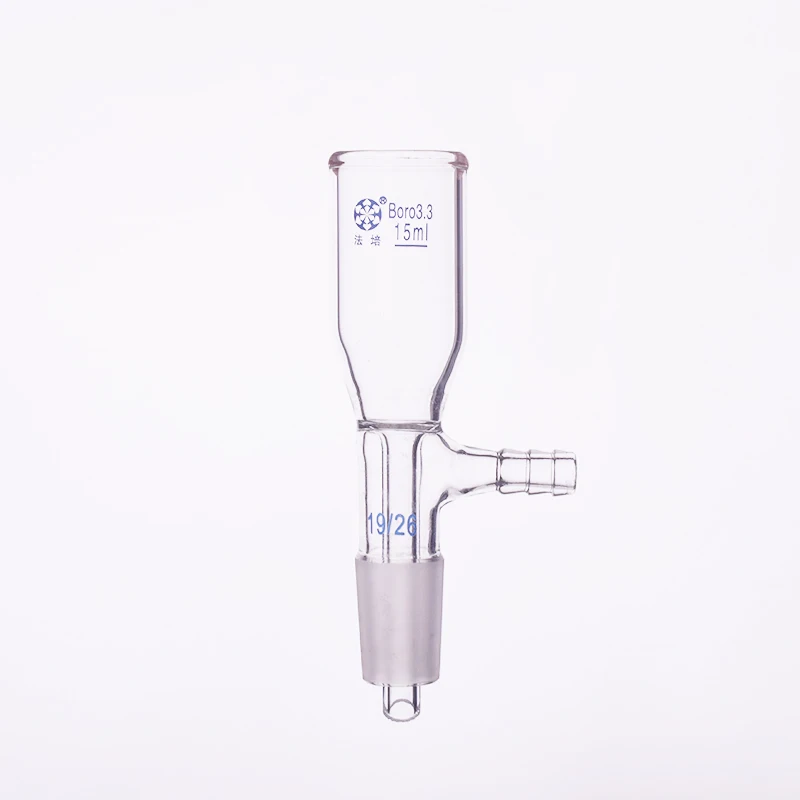 Filtration funnel,with grinding mouth,10ml/15ml/30ml/35ml/40ml/50ml/60ml,Joint 19/26,Cylindrical suction funnel,Bush funnel.
