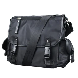 Bolsa Mensageiro Oxford impermeável, Bolsas de Ombro Crossbody Masculina, Casual Nylon Business Travel Bags