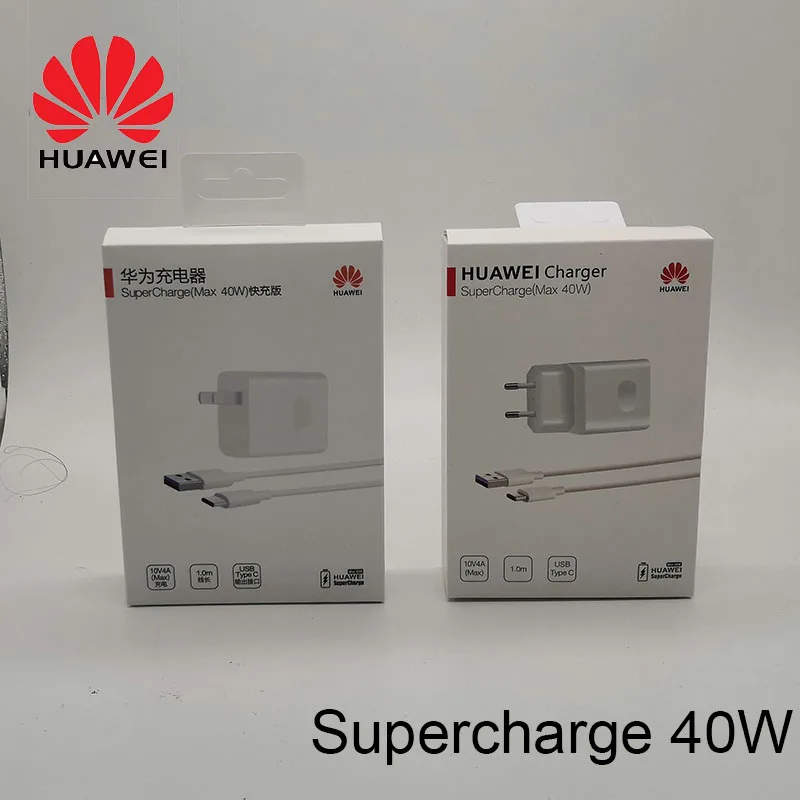 Original Huawei Supercharge charger for Huawei Mate 20 pro RS P20 P30 pro super charging 10V 4A 40W Honor 20 Magic 2 view 20 v30