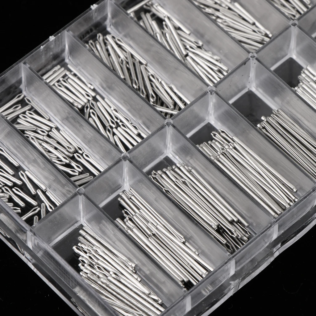 360Pcs 6-23mm Stainless Steel Watch Band Link Cotter Pin Watchmaker Repair