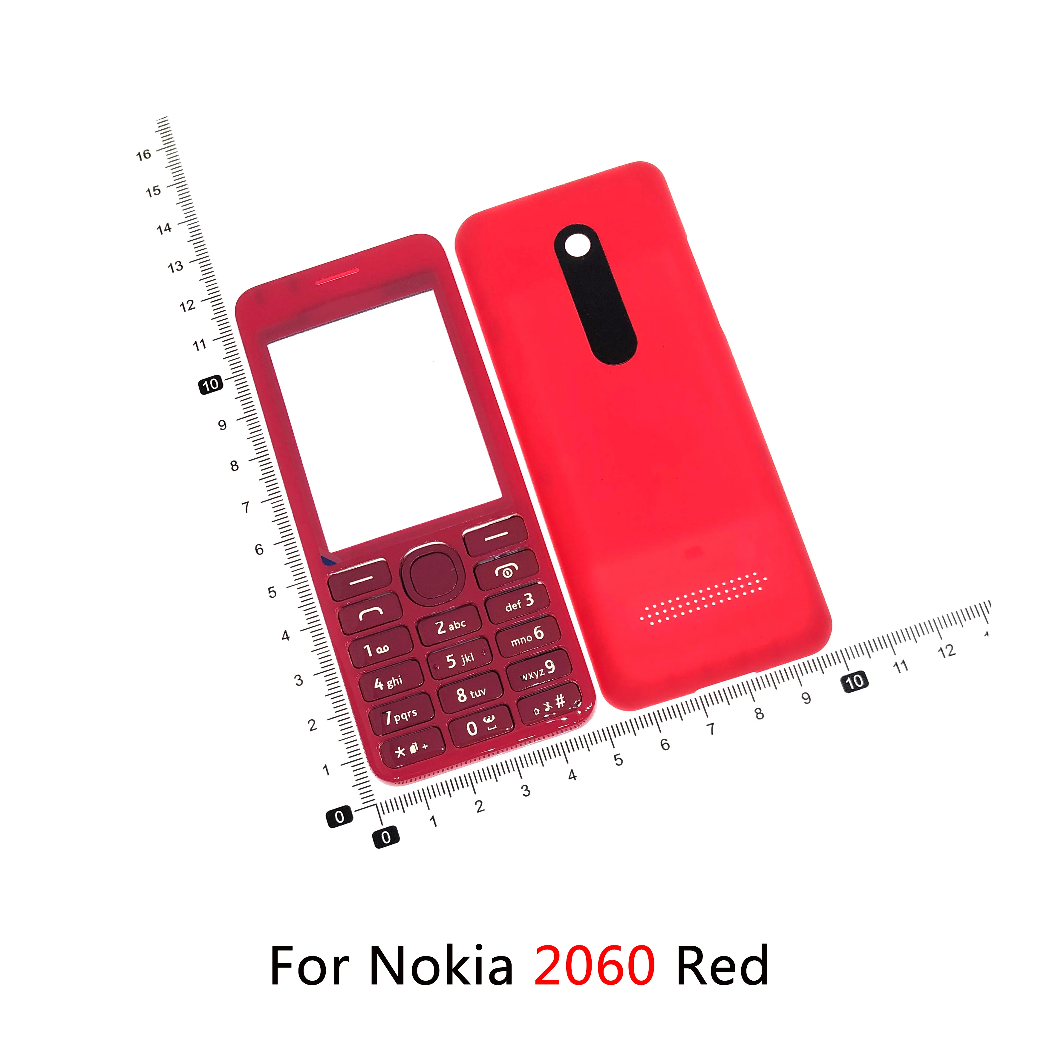 Front Cover Housing For Nokia 208 Dual SIM Card 2080 215 206 2060 Mobile Phone Cover Case Keypad