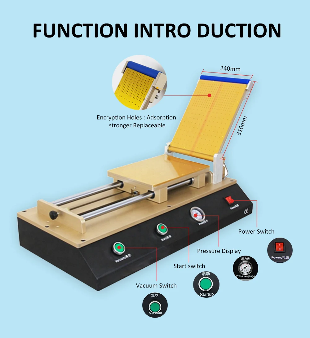 14 Inch OCA Adhesive Laminating Machine Multi-purpose Polarizer Film For iPad/Tablet LCD Repair