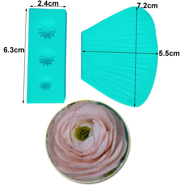 Buttercup Veiner Silicone Mold Cake Water Paper Fondant Gumpaste Sugar Clay Flower Cake Decorating Moulds DIY M2138