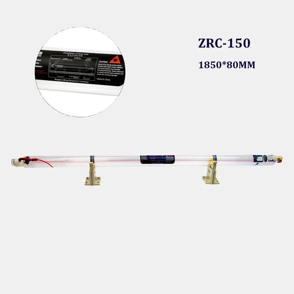 Tubo Laser Co2 150W tubo Laser in vetro 1850Mm diametro 80Mm per incisione Laser Co2 pallaong