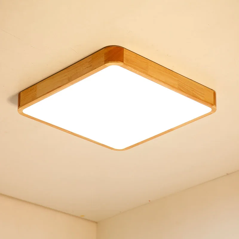 

Square ceiling lights for kitchen For living room lights bedroom wood ceiling lamp surface mounted ceiling lights