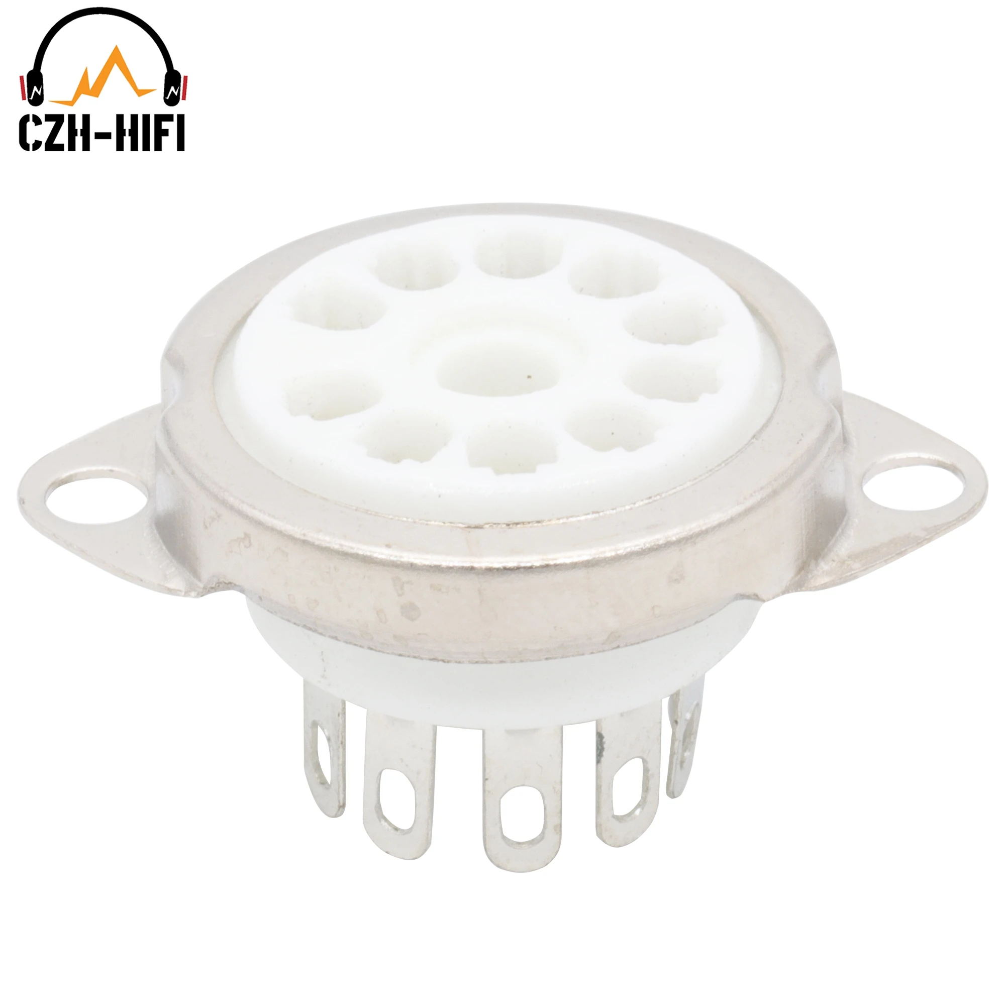 10 Uds. Base de válvula de electrones de enchufe de tubo de cerámica de 10 pines para amplificador de Audio Vintage 6X9 6U9 6AF9 6AB9 proyecto HIFI DIY