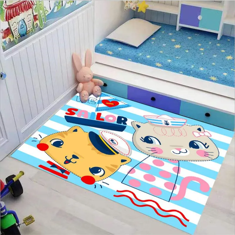 Woodland Animal Carpet 3D Printed Carpet Square Anti-Skid Area Floor Mat Rug Non-slip Mat Dining Room Living Soft Carpet 03