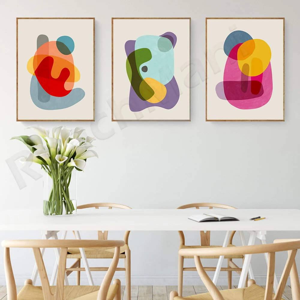 Vibrant Colors Colorful Wall Art,  Nursery Prints, Colorful Bright Print Set, Cheerful Nursery Wall Art