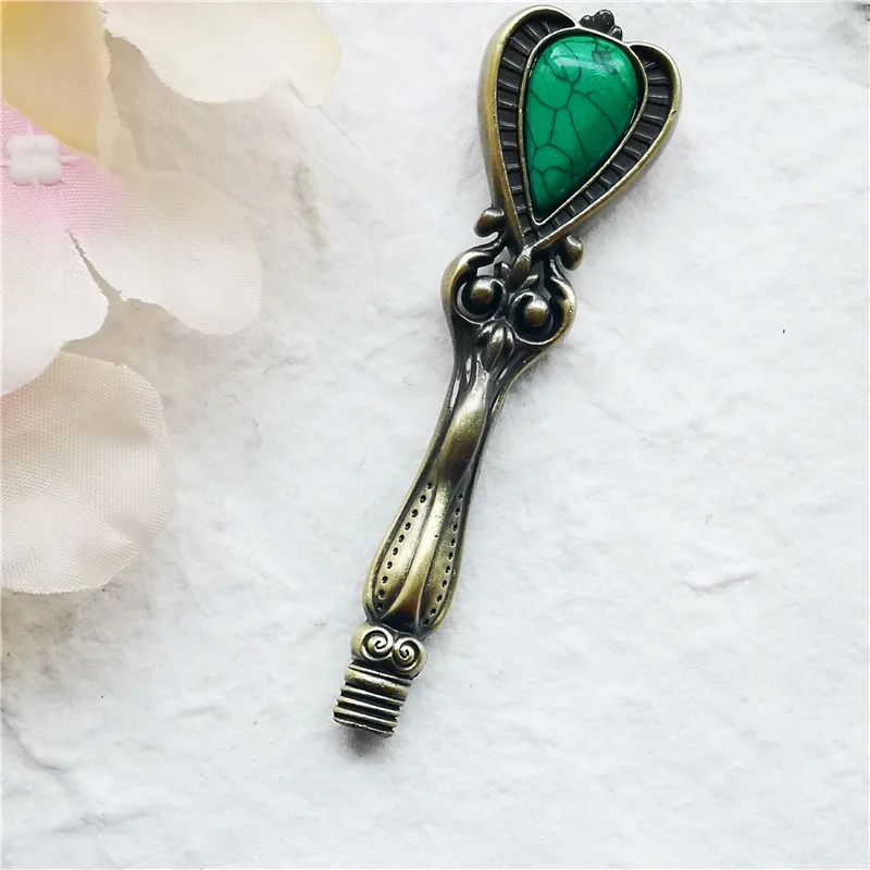 Retro broze metal color handle antique metal handle in diffrent color for wax seal stamp metal handle tool view 5