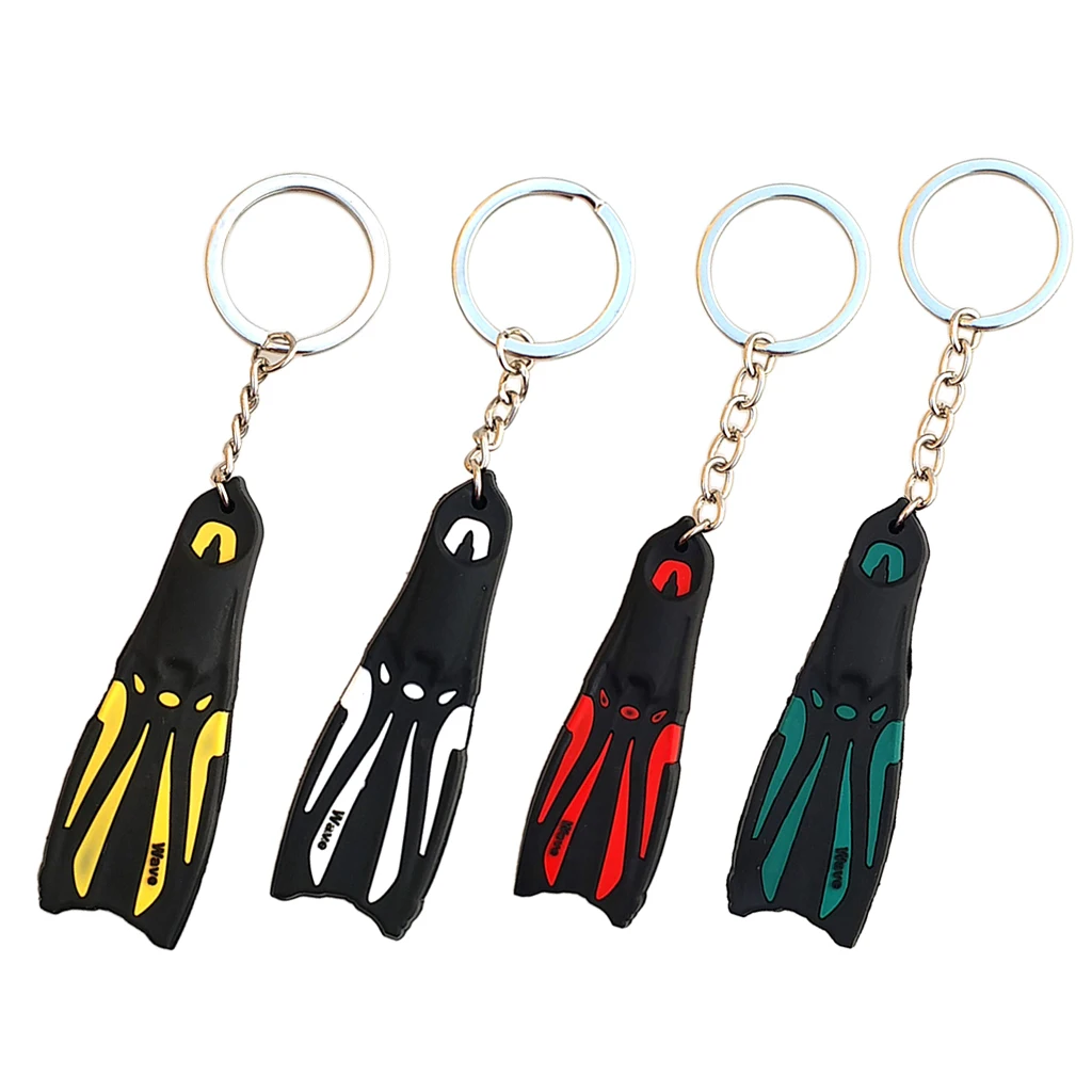 Diver Fin  Key Chain Key Ring Diving Theme Keychain Keyring Charms