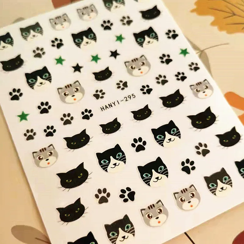 Newest Lovely Dogs 3D Self Adhesive Back Glue DIY Decal Decoration Accessory Nail Sticker HANYI 295