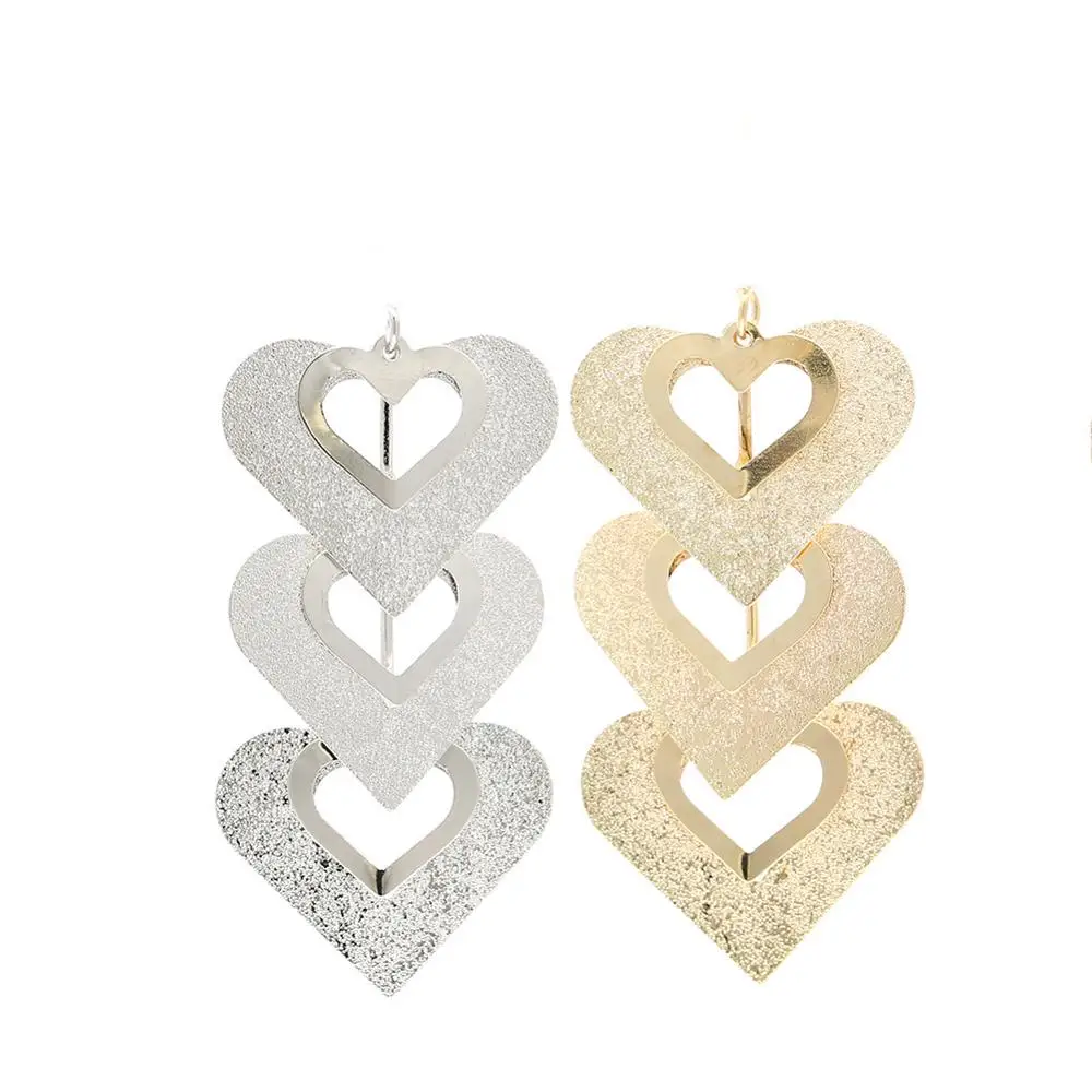 2020New 60Pcs Frosted Heart Alloy Button for DIY Jewelry Earring or Necklace Pendants Accessories DL97-DL106