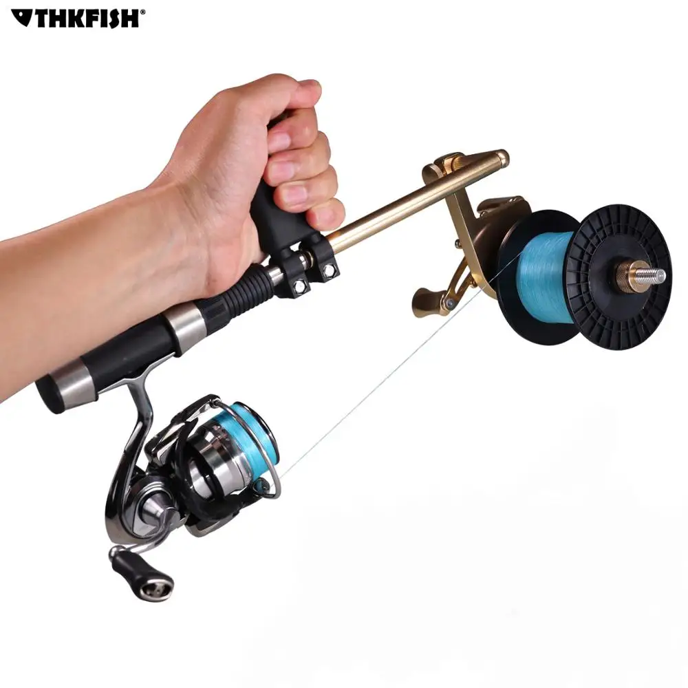 Portable Aluminum Hand-held Fishing Line Winder Reel Line Spool Spooler System Fishing Line Accessories Tool