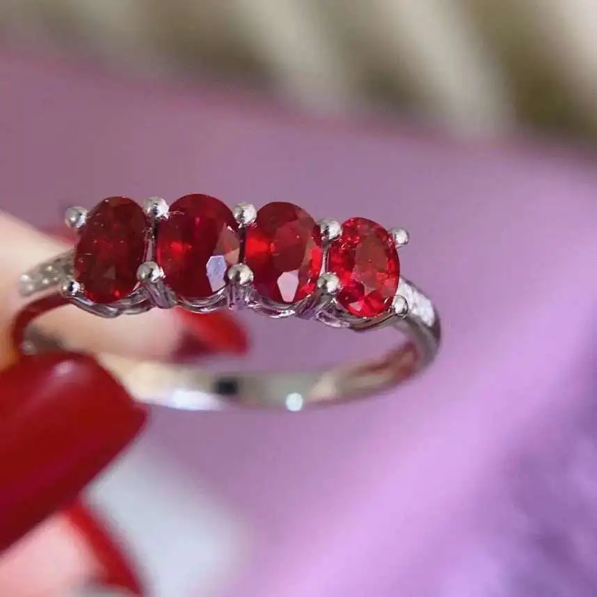 

KJJEAXCMY fine jewelry 925 sterling silver inlaid natural ruby ring popular girl new gemstone ring support test Chinese style