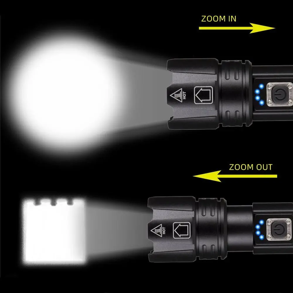 Alonefire H38 Lamp xhp70.2 most powerful flashlight Tactical Torch Waterproof Telescopic Zoom Lantern Camping