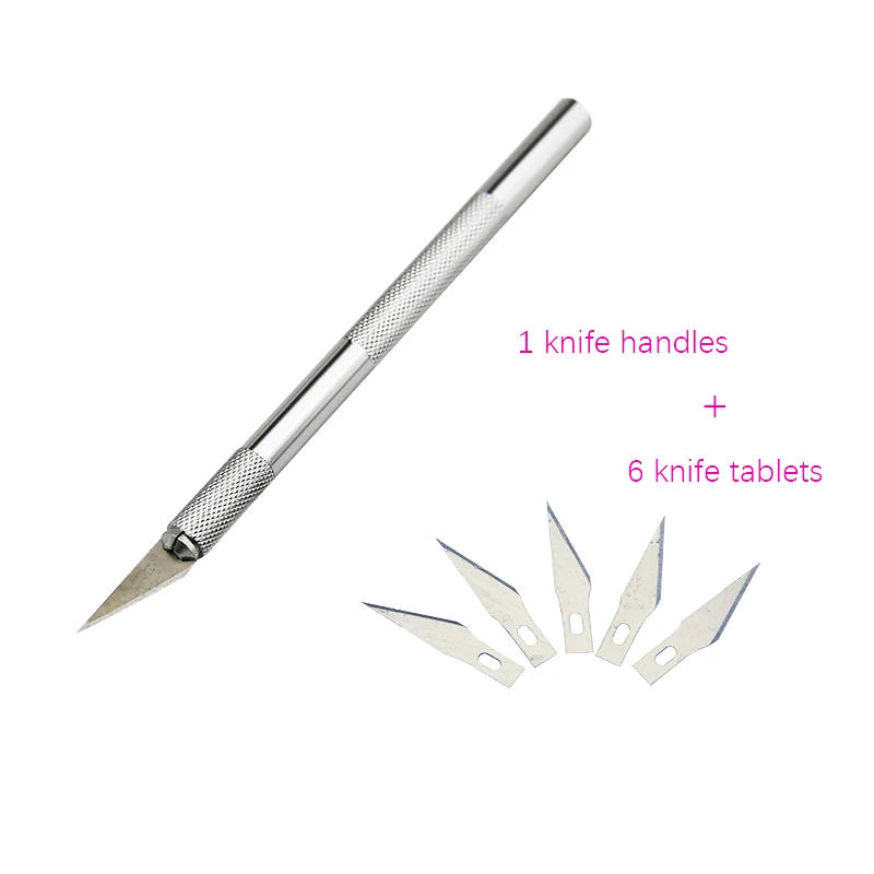 XYDDJYNL 1 Set Metal Handle Utility Knife DIY Stationery Knife Pen Wood Paper Engraving Pen Craft Sculpture Cutting Supplies