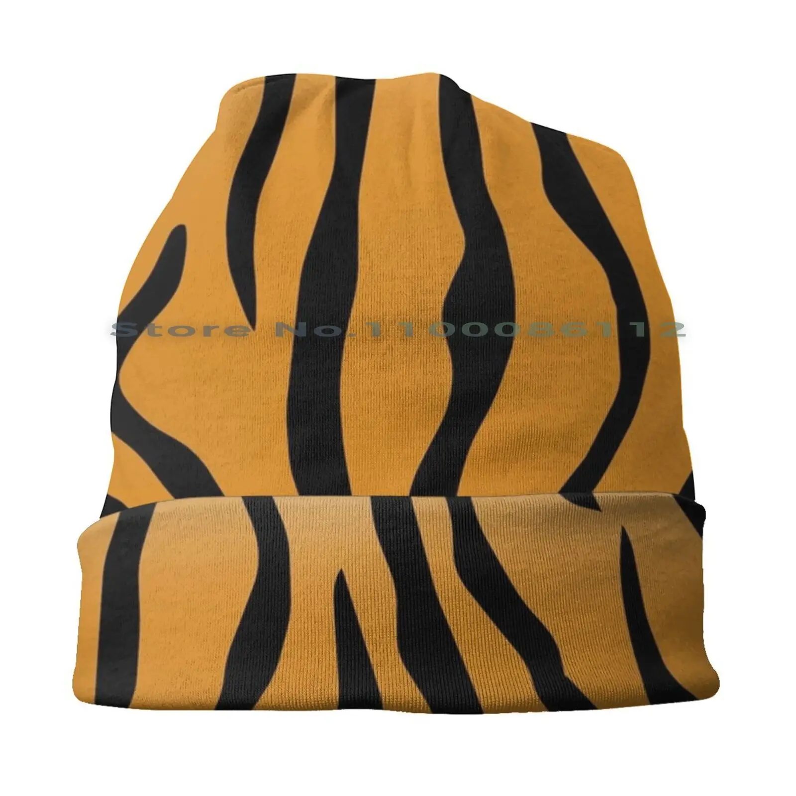 Tiger Skin Beanies Knit Hat Skin Animal Leopard Cat Pattern Africa Lion Wallet Long Sleeve Brimless Knitted Hat Skullcap Gift