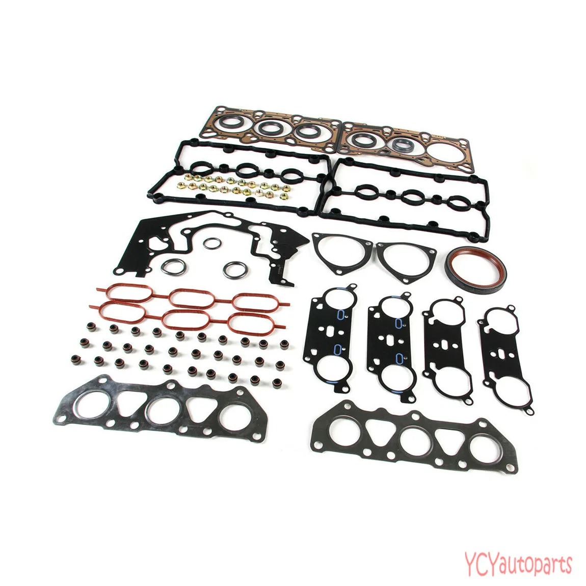 V6 3.0L Engine Head Crankshaft Camshaft Valve Seals Gaskets Rebuilding Kit Fit For AUDI A4 A6 AVK BGN 06C103383H