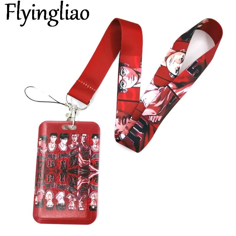 

SLAM DUNK Credit Card ID Holder Bag Student Women Travel Bank Bus Business Card Cover Badge Accessories Gifts Lanyard Straps