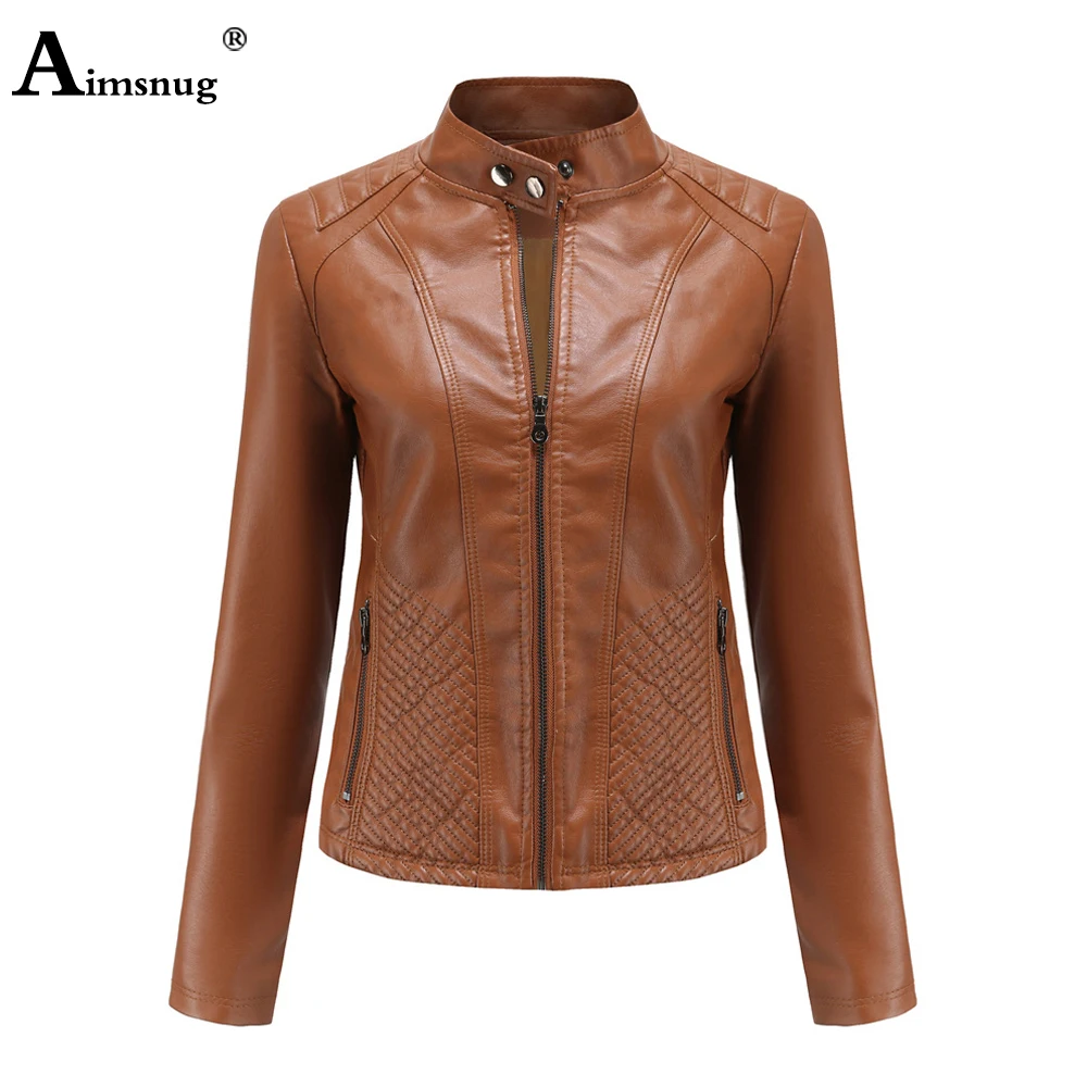 Plus Size 3xl Women Faux Pu Leather Jackets Autumn Long Sleeve Tops Outerwear Fashion Zipper Jacket Sexy Womens Clothing 2021
