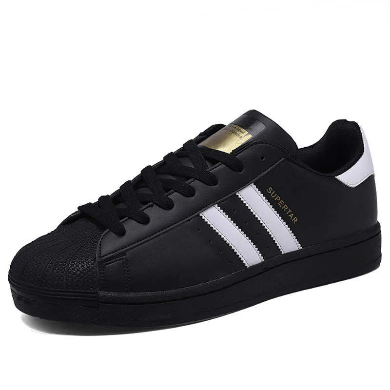 Lovers Men Shoes Nice Nice Leather Sneakers Mens Korean-style Stylish British-Style Versatile Women White Shoes Black Sports