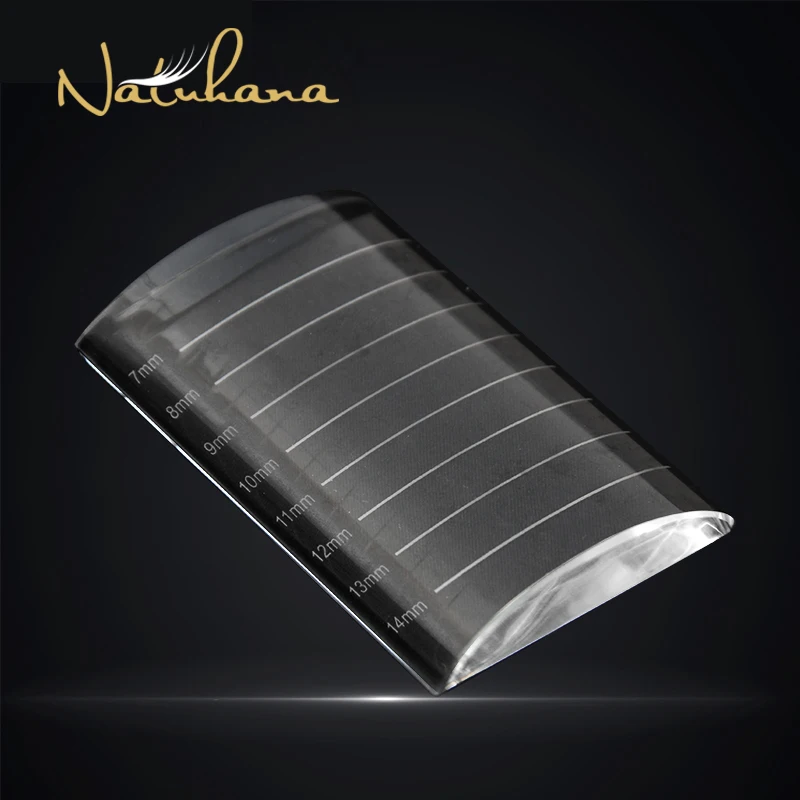 NATUHANA Transparent Eyelash Extension Crystal Glue Holder Pallet Ceramic False Lash Tile Eyelash Stand Makeup Tool