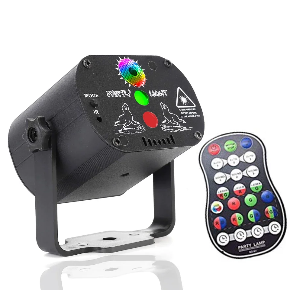 

Mini RGB Disco Light LED Laser Stage Projector Red Blue Green Light USB Rechargeable Wedding Birthday Party DJ Lamp