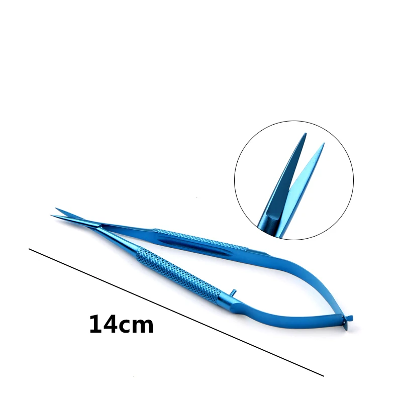 Titanium 12.5cm-18cm Dental scissors Ophthalmic Micro Cornea scissors Surgery tool Ophthalmic Instrument