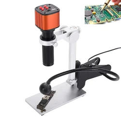 16MP Electronic Microscope with 150X Lens Table Stand HDMI-Compatible Microscope Camera Kit for PCB Phone Repair Soldering