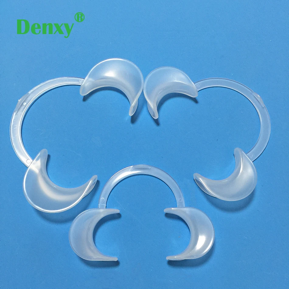 Denxy 20pcs High quality Dental C type White Cheek Retractor Lip Dental Intraoral Mouth Opener Cheek Expanders Teeth Whitening