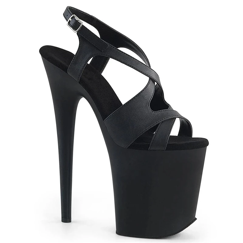 20cm super stiletto heels with platform platform platform model show night club fun slip sandals Pole dancing shoes