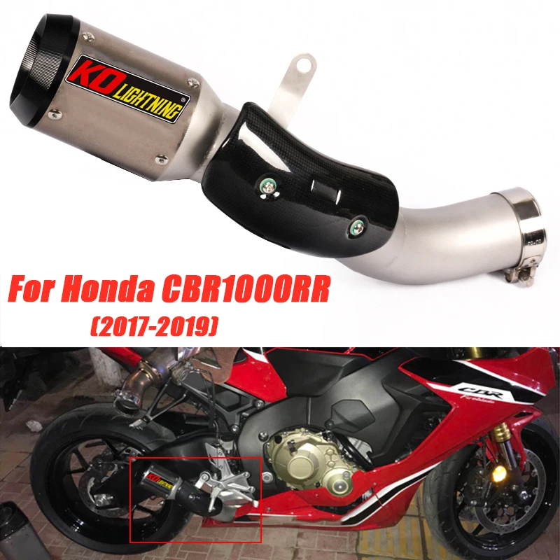 Exhaust Connect Refit for Honda CBR1000RR CBR1000 2017 2018 2019 Motorcycle Link Tubes Exhaust Muffler Pipe DB Killer Set