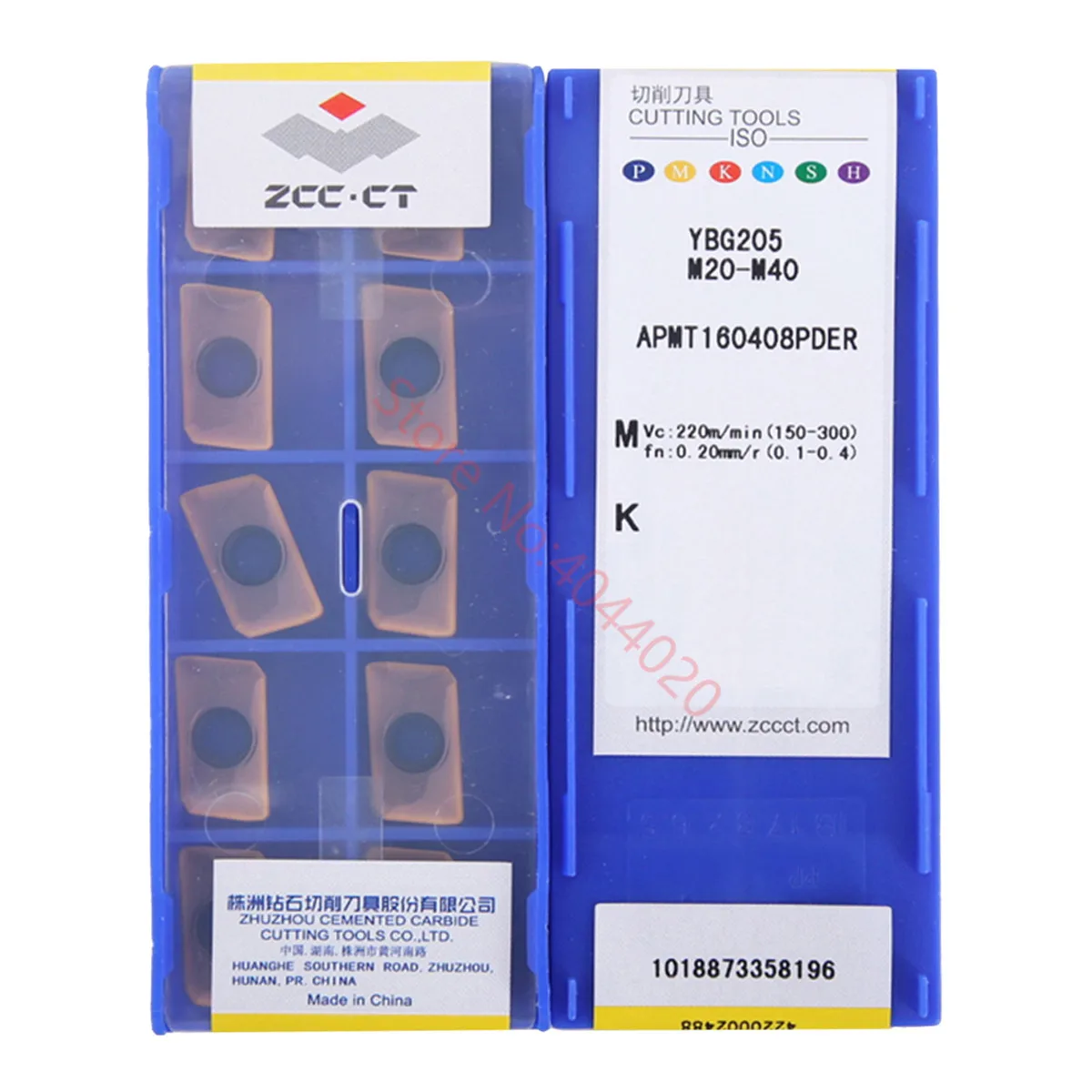 ZCC.CT APMT1135PDR APMT 160408 Insertos APMT de carburo PDER YBG205 YBG202 YB9320