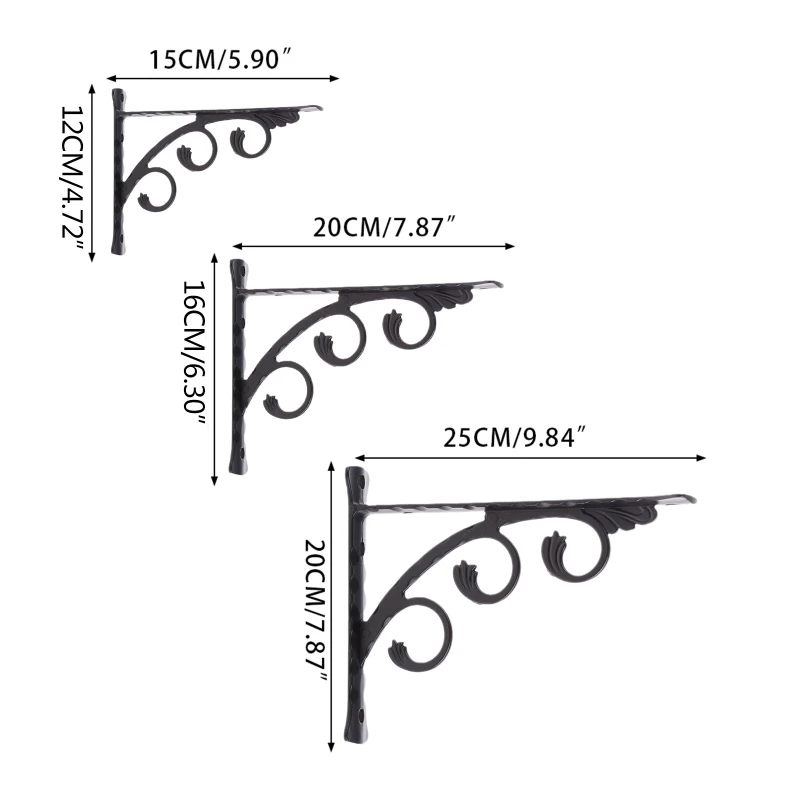 1 Pair Right Angle Metal Floating Shelf Brackets Wall Mounted Brackets for DIY Table Work Bench Bookcases Space