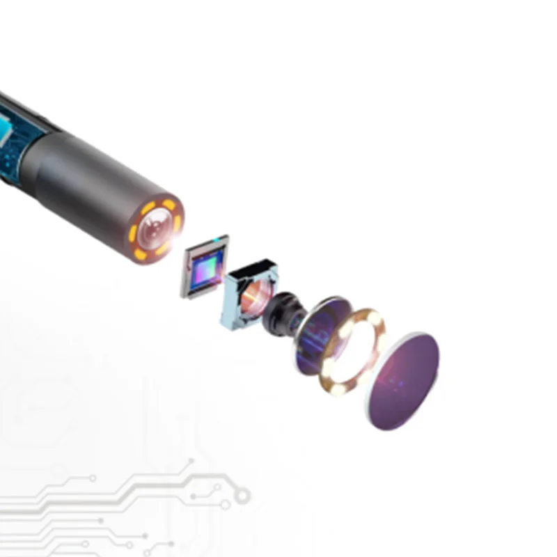 5.5mm Industrial Inspection Endoscope 4.3 Inch IPS Full Color Sn HD 1080P 8LEDs IP67 Waterproof Borescope Camera