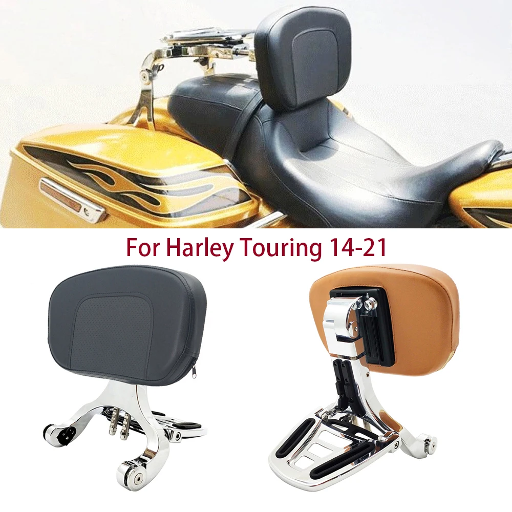 Motocykl uniwersalny kierowca oparcie dla pasażera dla Harley Touring Road King Road Glide przemieszczanie się po ulicy FLTRX FLHR FLHX 14-2021