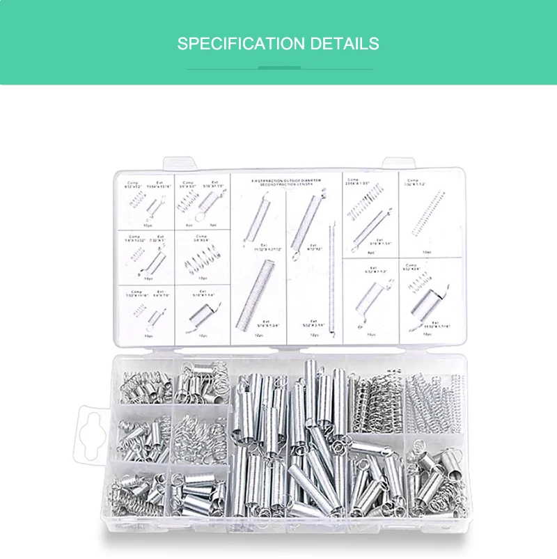 Spring/Pull Spring Set Hardware Supplies Zinc Galvanized Preservative Plastic Box Storage Multiple Specifications Available