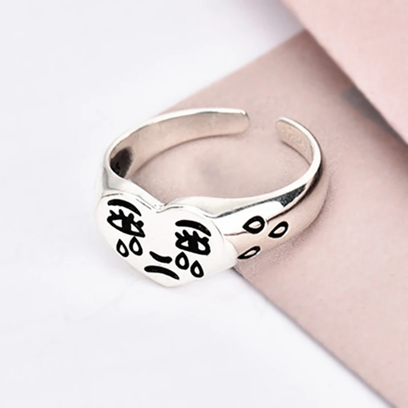 Creative Cry Face Rings for Women New Trendy Fashion Female Resizable Ring Jewelry Ladies Bar Night Club Jewelry Gifts