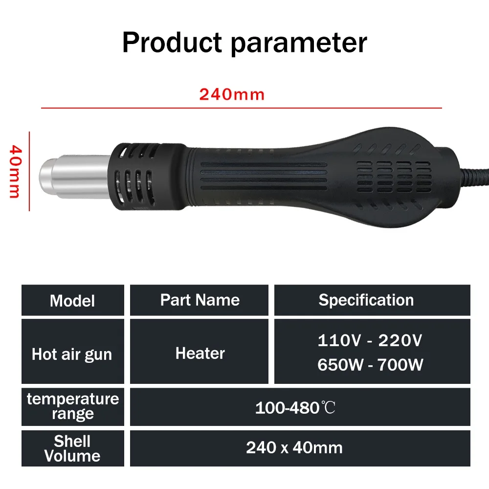 Hot air gun 8858 Micro Rework soldering station LED Digital Hair dryer for soldering 650W Heat Gun welding repair tools Heat Gun