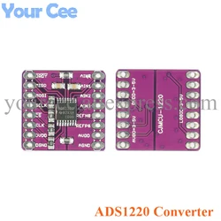 10pcs/1pc CJMCU-1220 ADS1220 ADC 24 Bit A/D Converter Board Module I2C IIC Low Power 24 Bit Analog-to-Digital Sensor SPI 3V-5V