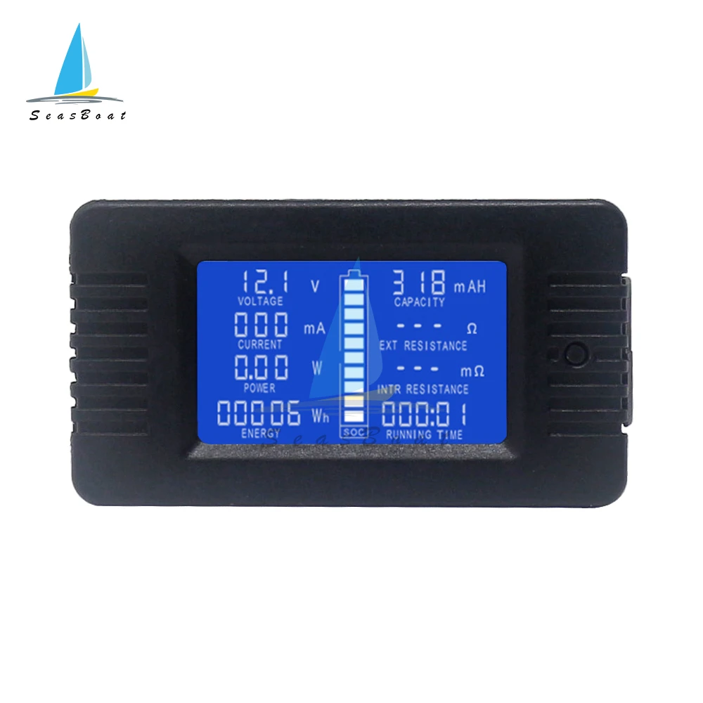 DC 0-200V 10A 100A 300A Multifunctional Battery Capacity Tester Voltage Current Power Energy Meter LCD Digital Voltmeter Ammeter