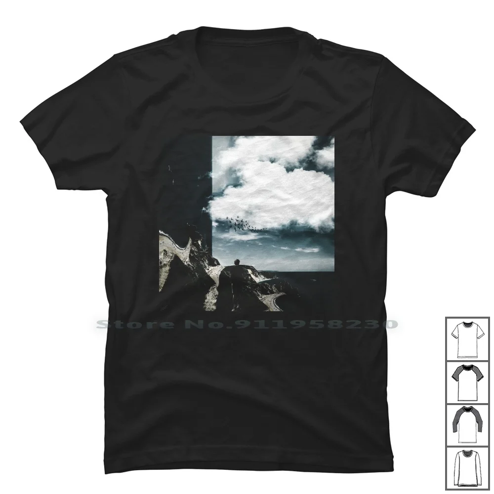 Camiseta 2d Life 100% algodón Photoshop paisaje citas naturaleza espacio Ture Shop Pace capa Love Sea Hop